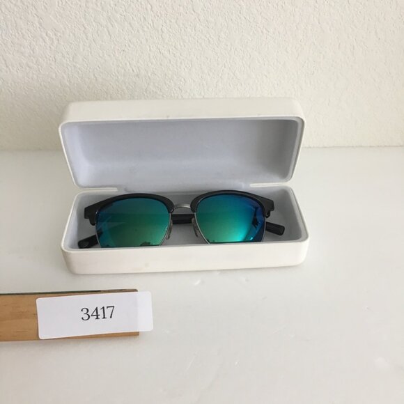 Polaroid Mirror Sunglasses Dark Gunmetal Full Rim Clubmaster Size 54-18-147 main image 15